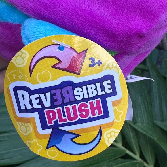 954. New Reversible Plush toy Green Alien & Purple Monster - Picture 7 of 8